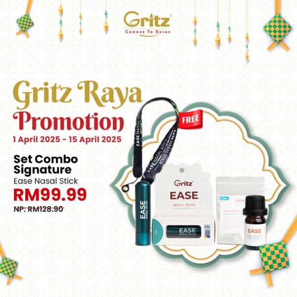 Raya SALE! - Combo EASE Nasal Stick + Refill FREE Siganture Lanyard