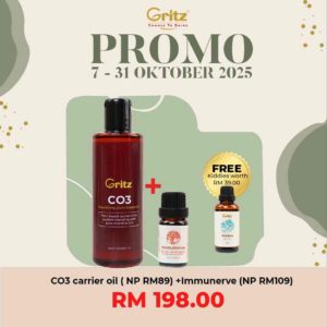 October Special
 (1 Immunerve Special Blend EO + 1 CO3 oil + FREE Kiddies Therapeutic Baby Oil)